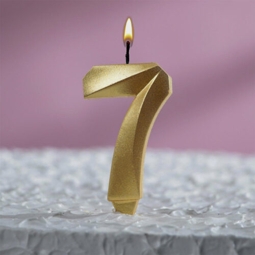 Свеча в торт «Грань», цифра «7»
