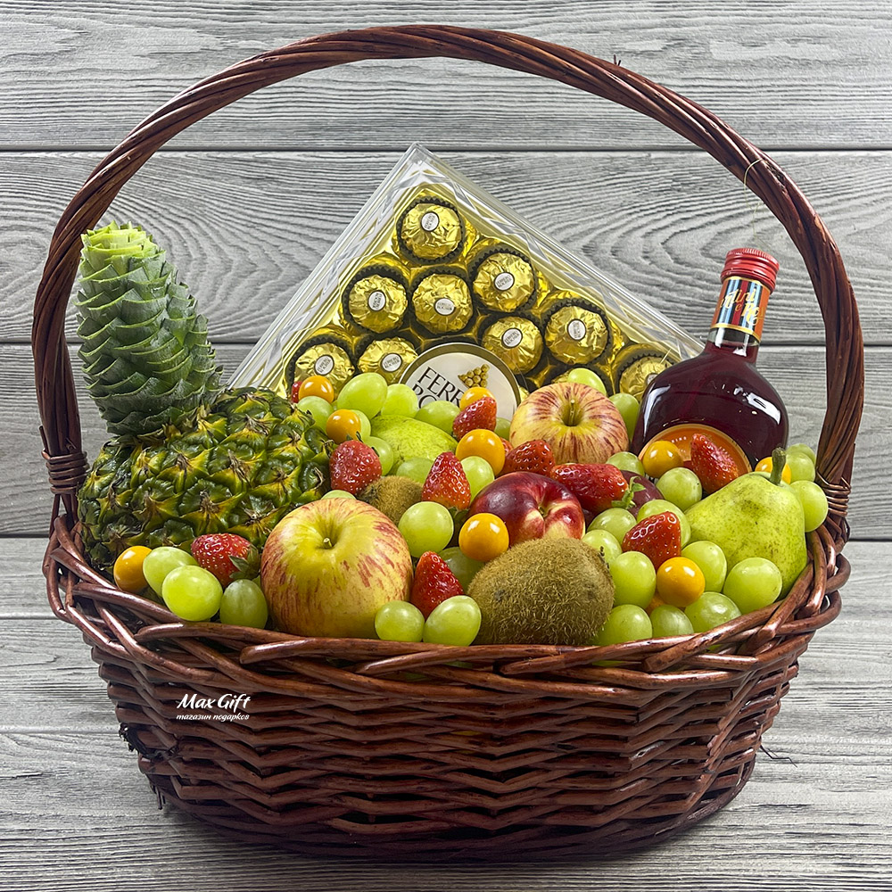 Подарочная корзина с фруктами «Лучик»
