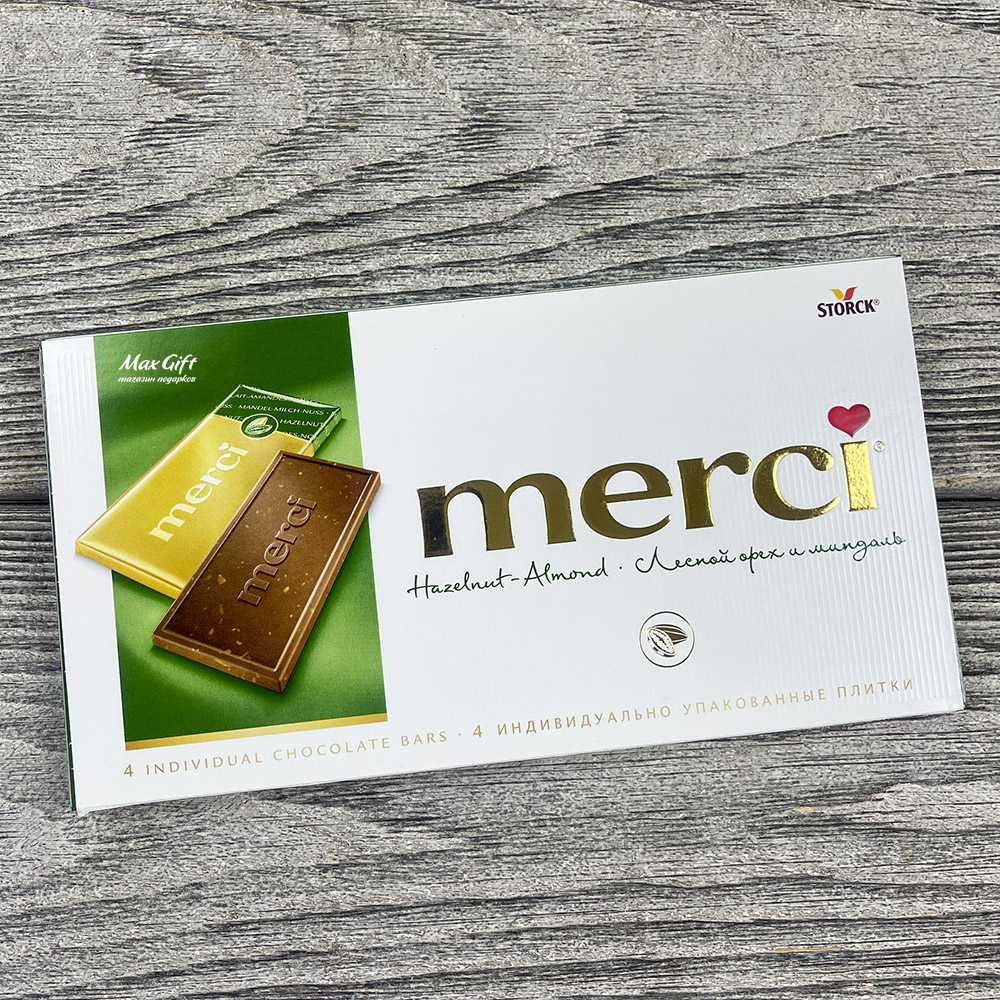 Шоколад «Merci» (лесной орех и миндаль)