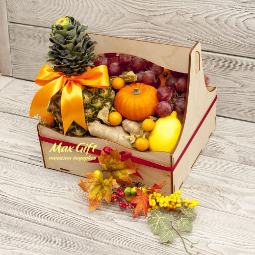 Подарочный набор с фруктами «Осенние деньки»